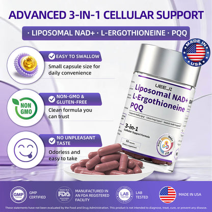 UEEJI 3-in-1 Liposomal NAD+ Supplement