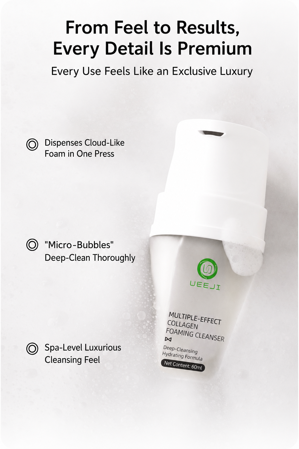 Mousse facial cleanser