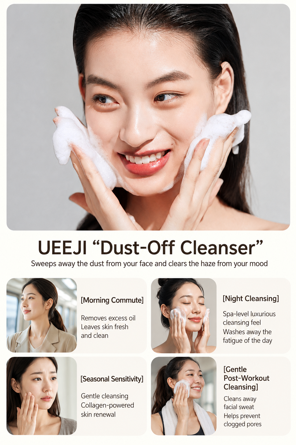 Mousse facial cleanser